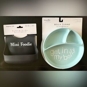 Bella Tunno & Tunno Tots Baby Feeding Set - Black and Green